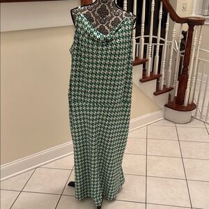 Ava & Viv Green and White Maxi Dress